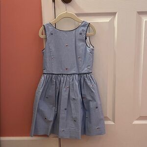 Polo by Ralph Lauren Light Blue Kids Dress with Embroidery